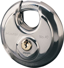 MasterLock Hangslot - RVS Discusslot - Weersbestendig - 70 mm - 40EURD
