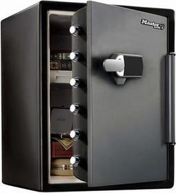 Masterlock Kluis - Kluis Brandwerend - Cijferslot - Brandwerende Kluis - Kluis met Alarm - 60.3 x 47.2 x 49.1 cm - Zwart