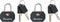 MasterLock Set van 2 TSA hangsloten zwart Key Alike 4681EURTBLK