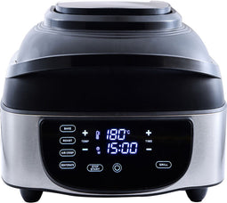 MasterPRO Grill Elektrisch Anti-aanbaklaag, Grillfunctie, Heteluchtfunctie, Met display Zwart/RVS