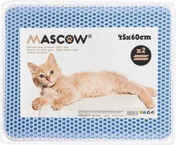 Mat voor kattenbak Blauw 60 x 45 x 1,5 cm (12 Stuks)
