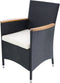 vidaXL - Tuinstoelen - 2 - st - met - kussens - poly - rattan - zwart