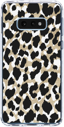 Hoesje Geschikt voor Samsung Galaxy S10e Hoesje Siliconen - Design Backcover siliconen - Meerkleurig / Panther Black / Gold