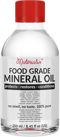 Materialix Minerale Olie voor Hout en Bamboe Snijplanken - Voedselveilig - 250ml