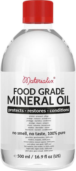 Materialix Minerale Olie voor Hout en Bamboe Snijplanken - Voedselveilig - 500ml