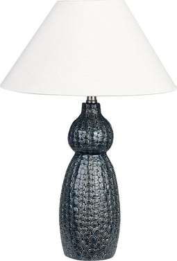 MATINA - Tafellamp - Blauw/Wit - Keramiek