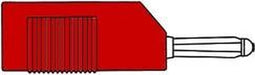 MATING CONNECTOR 4mm WITH LONGITUDINAL OR TRANSVERSE CABLE MOUNTING, WITH SCREW / RED (BSB 20K) (HM1410)