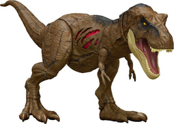 Mattel Games, Gelede dinosaurus Tyrannosaurus Rex Extreme Damage Jurassic World met geluid, Veelkleurig