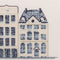Thea Gouverneur - Borduurpakket met telpatroon - 552A - Voorgesorteerde DMC Garens - Delfts Blauwe Huisjes - Aida - 27 cm x 11 cm - DIY Kit