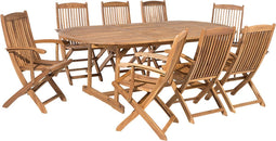 MAUI - Tuinset voor 8 - Lichte houtkleur - Acaciahout