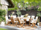 MAUI - Tuinset voor 8 - Lichte houtkleur/Cremewit - Acaciahout