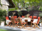 MAUI - Tuinset voor 8 - Lichte houtkleur/Terracotta - Acaciahout