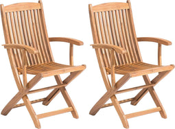 MAUI - Tuinstoel set van 2 - Lichte houtkleur - Acaciahout
