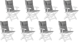 MAUI - Zitkussen set van 8 - Donkergrijs - 40 x 54 cm - Polyester