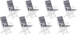 MAUI - Zitkussen set van 8 - Grijs - 40 x 54 cm - Polyester