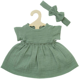 Poppenjurk Groen met Ruches, 35-45 cm