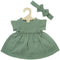Poppenjurk Groen met Ruches, 35-45 cm