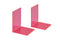MAUL - Boekensteun maul 10x10x13cm acryl neon rood | 10 stuks