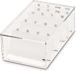 MAUL Box voor visitekaartjes - transparant - acryl - 1 stuk - 19.1 x 11.6 x 7.2 cm