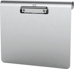 MAUL klemplaat aluminium Medic A4 liggend | rond gebogen ophanging aan de lange zijde | RVS klem