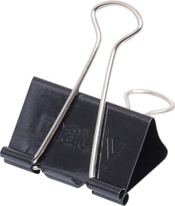 MAUL papierklem foldback 50mm blister 6 zwart 6 stuks