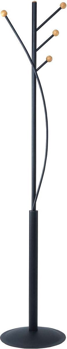MAULaura Kapstok - 4 haak - standvoet - zwart - 1 stuk - Ø 38.5 x 179.5 cm - MAUL