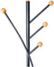 MAULaura Kapstok - 4 haak - standvoet - zwart - 1 stuk - Ø 38.5 x 179.5 cm - MAUL