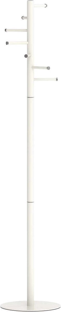 MAULcaurus Kapstok - 7 haak - standvoet - wit - 1 stuk - Ø 35 x 177 cm - MAUL