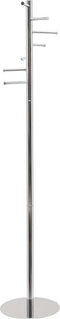 MAULcaurus Kapstok chrome - 7 haak - standvoet - zilver - 1 stuk - Ø 35 x 177 cm - MAUL