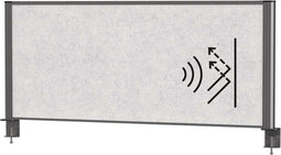 MAULconnecto Desk-scheidingswand 120 x 50 cm - akoestisch - tafelklem - anthraciet - 1 stuk - MAUL