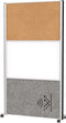 MAULconnecto scheidingswand 100 x 182 cm - akoestisch - met wielen - zilver - 1 stuk - MAUL