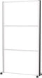 MAULconnecto scheidingswand 100 x 182 cm - akoestisch - met wielen - whitebord - - zilver - 1 stuk - MAUL
