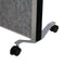 MAULconnecto scheidingswand 100 x 182 cm - akoestisch - met wielen - whitebord - - zilver - 1 stuk - MAUL
