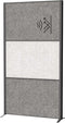 MAULconnecto scheidingswand 100 x 182 cm - akoestisch - standvoet - anthraciet - 1 stuk - MAUL