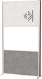 MAULconnecto scheidingswand 100 x 182 cm - akoestisch - standvoet - zilver - 1 stuk - MAUL