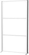 MAULconnecto scheidingswand 100 x 182 cm - akoestisch - standvoet - whitebord - zilver - 1 stuk - MAUL