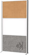 MAULconnecto scheidingswand 100 x 182 cm - akoestisch - standvoet - zilver - 1 stuk - MAUL