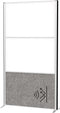 MAULconnecto scheidingswand 100 x 182 cm - akoestisch - standvoet - zilver - 1 stuk - MAUL