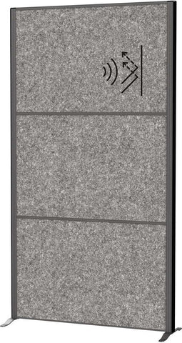 MAULconnecto Uplight scheidingswand 100 x 182 cm - akoestisch - standvoet - anthraciet - 1 stuk - MAUL
