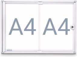 MAULextraslim Vitrine - zilver - 2 x A4 - 1 stuk - 3.1 x 49 x 35.1 cm - MAUL