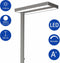 MAULjaval LED Vloerlamp - dimmbaar - standvoet - zilver - 1 stuk - 61 x 28 x 196 cm - MAUL