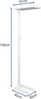 MAULjuvis LED Vloerlamp - dimmbaar - standvoet - wit - 1 stuk - 61 x 28 x 196 cm - MAUL