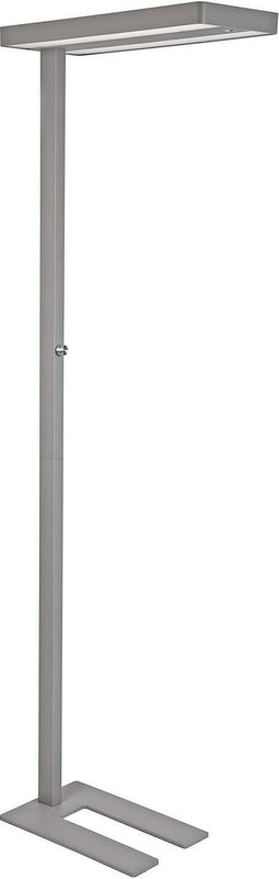 MAULjuvis LED Vloerlamp - dimmbaar - standvoet - zilver - 1 stuk - 61 x 28 x 196 cm - MAUL