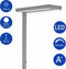 MAULjuvis LED Vloerlamp - dimmbaar - standvoet - zilver - 1 stuk - 61 x 28 x 196 cm - MAUL
