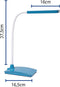 MAULpearly LED Bureaulamp - dimmbaar - standvoet - blauw - 1 stuk - 26.5 x 10.6 x 37.5 cm - MAUL