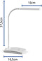 MAULpearly LED Bureaulamp - dimmbaar - standvoet - wit - 1 stuk - 26.5 x 10.6 x 37.5 cm - MAUL