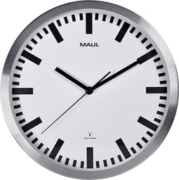 MAULpilot Wandklok 30RC incl. batterij - zilver - 1 stuk - Ø 30.5 x 4.7 cm - MAUL
