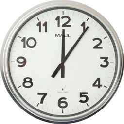 MAULride Wandklok 61RC incl. batterij - zilver - 1 stuk - Ø 61 x 7.1 cm - MAUL