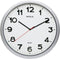 MAULstep wandklok | quartz | diameter 40 x 5 cm | kunststof kader | zilver