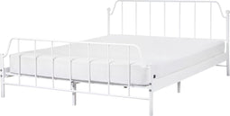 MAURESSAC - Tweepersoonsbed - Wit - 160 x 200 cm - Metaal